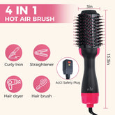 Hot Air Brush 3 in 1. Hair Straightener, Hair Dryer and Volumizer with Comb. Curler Hair Styling