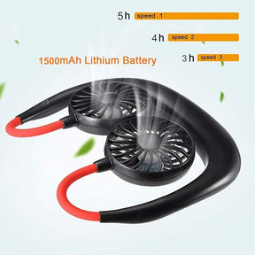 Sports Fan | USB Neck band Fan | Rechargeable Portable Wearable Fan